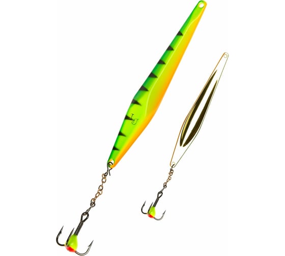 Изображение товара Вертикальная зимняя блесна LUCKY JOHN SHINER 75мм, расцветка Tiger, блистер LJS75-T