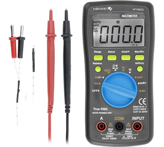 Изображение товара Цифровой мультиметр HOEGERT TECHNIK HT1E603
