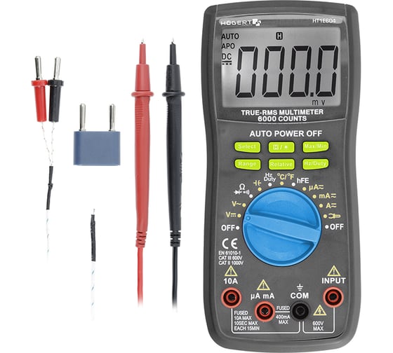 Изображение товара Цифровой мультиметр Hogert Technik HT1E604