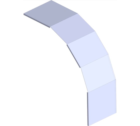 Изображение товара Крышка угла вертикального внешнего LOTOK лотка лестничного 90' 100 толщина 1 мм LAELC 90' 100 (1)