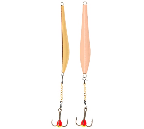 Изображение товара Вертикальная зимняя блесна с цепочкой и тройником LUCKY JOHN DOUBLE BLADE, 55мм, расцветка GC, блистер LJDD55-GC