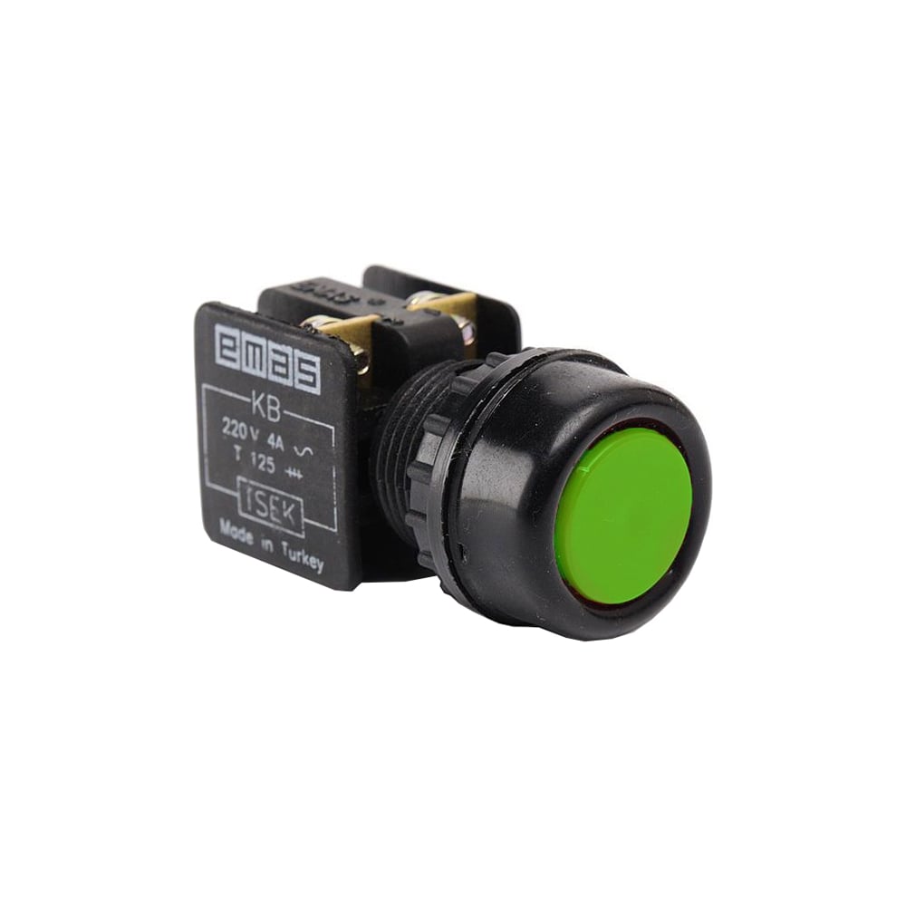 Изображение товара Водозащитная кнопка Emas зеленая 1НЗ KB12RY