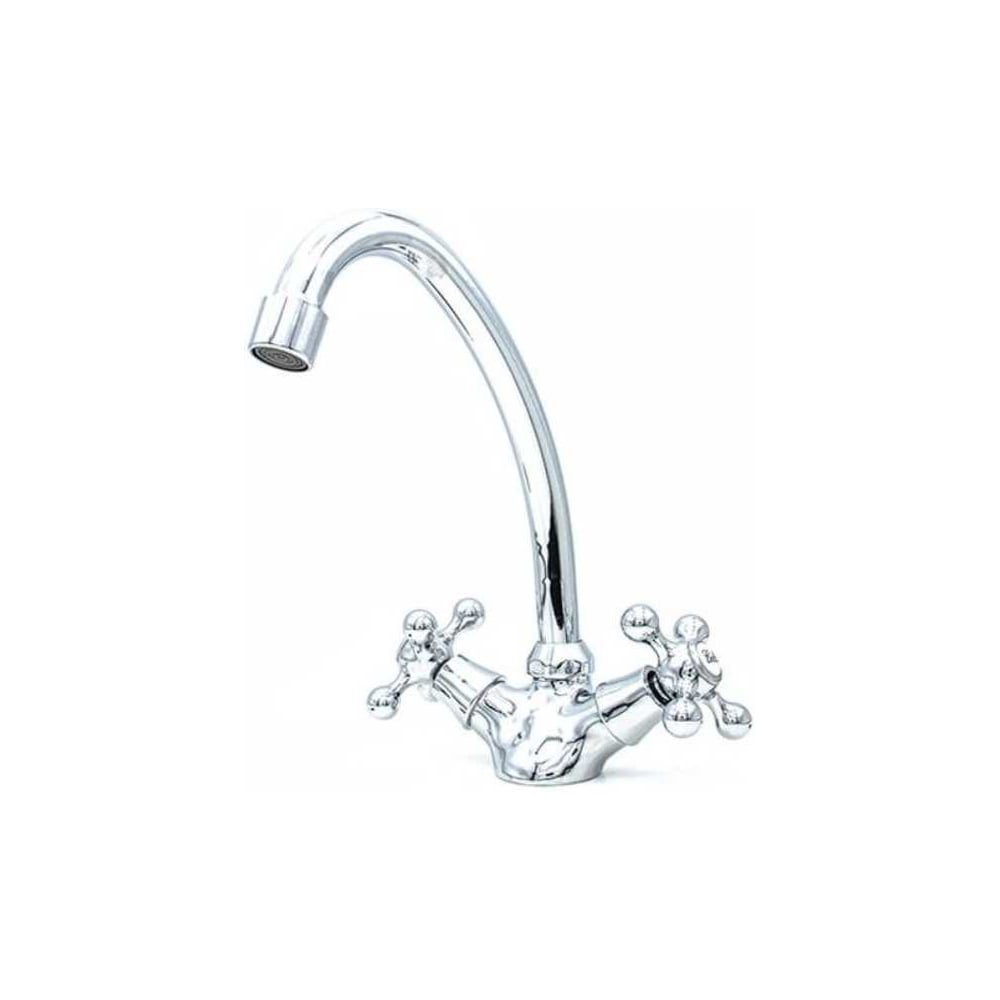 Изображение товара Современный двухрычажный смеситель для кухни DORON DS 1703-N хром