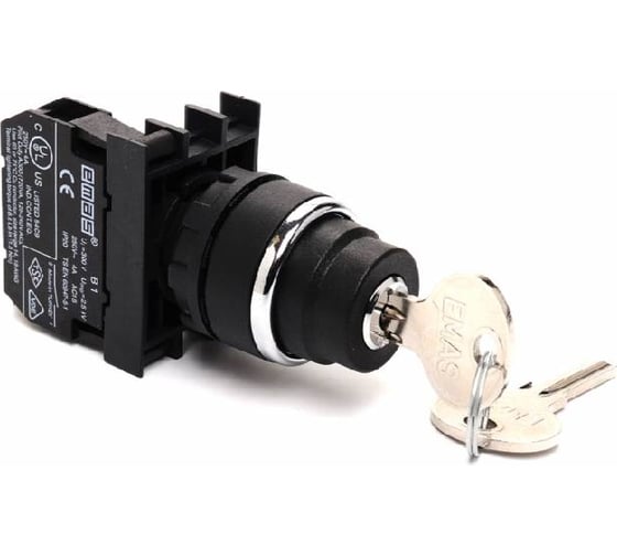 Изображение товара Кнопка с ключом Emas 2-0-1, ключ вынимается во всех положениях 1НЗ B200AC30