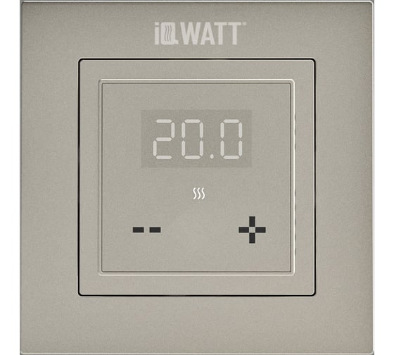 Изображение товара Терморегулятор для теплого пола с сенсорными кнопками IQWATT не программируемый IQ THERMOSTAT D шампань 400425
