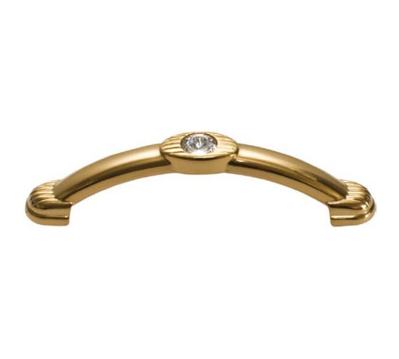 Изображение товара Ручка-скоба CITTERIO GIULIO 96 мм, отделка золото 24 + горный хрусталь 9.1302.0096.14