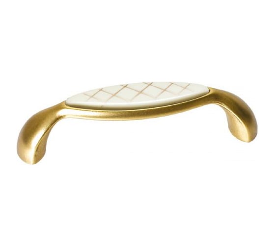 Изображение товара Ручка-скоба CITTERIO GIULIO 96 мм, отделка бронза античная французская + вставка 9.1331.0096.25-104