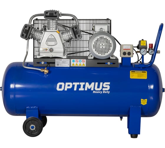 Изображение товара Компрессор поршневой OPTIMUS 580л/мин, 3кВт, 380В, ресивер 150л OPT-301558