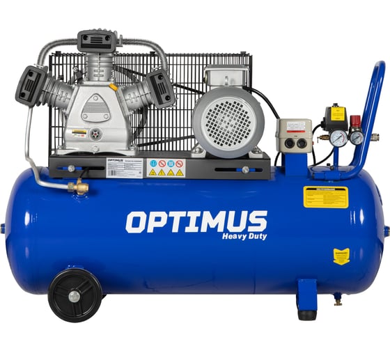 Изображение товара Компрессор поршневой OPTIMUS 580л/мин, 3кВт, 380В, ресивер 100л OPT-301058