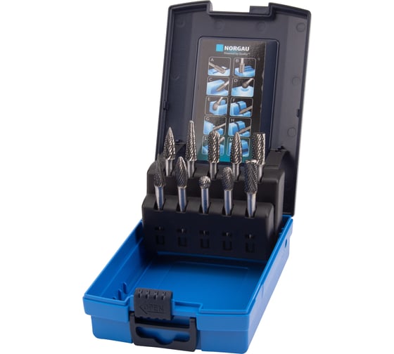 Изображение товара Набор борфрез твердосплавных NORGAU 10 шт. (8 мм) 077200080