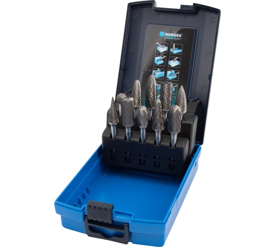 Изображение товара Набор борфрез твердосплавных NORGAU 10 шт. (12 мм) NORGAU 077200012