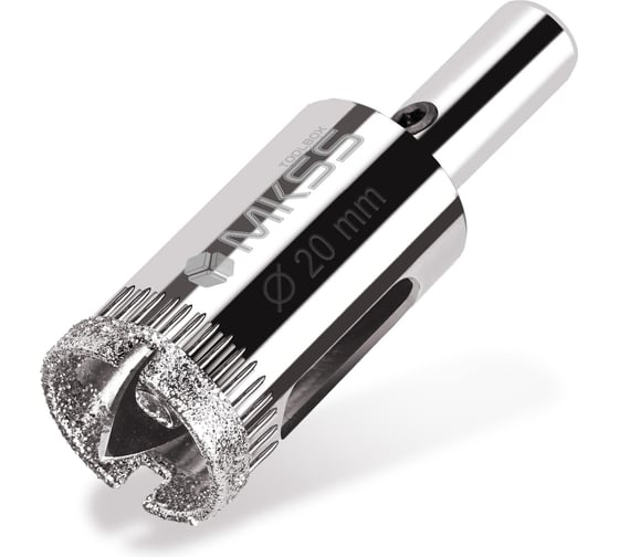 Изображение товара Коронка алмазная по керамике и стеклу с центрирующим сверлом MKSS Toolbox 20 мм KS-20