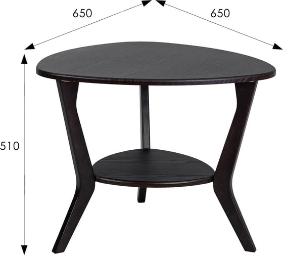 Изображение товара Стол журнальный Мебелик BeautyStyle 15 венге/венге 9315