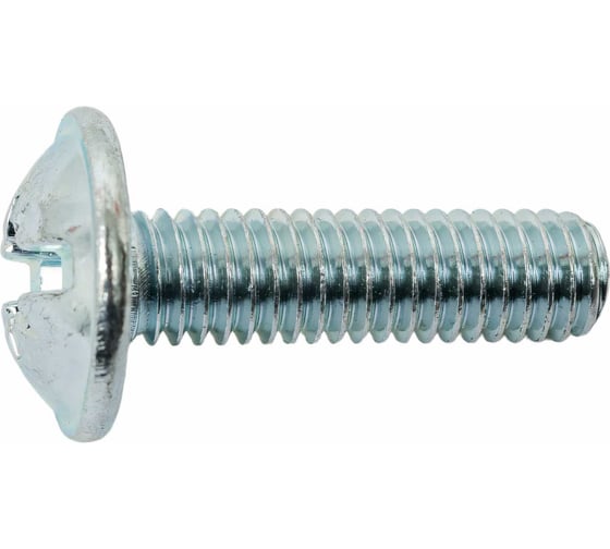 Изображение товара Винт ZAMETAL М6х22 с полусфер. гол. и прессш., DIN 967, оц., 200 шт ZA514349