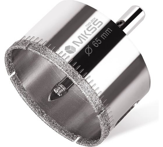 Изображение товара Коронка алмазная по керамике и стеклу с центрирующим сверлом MKSS Toolbox 65 мм KS-65