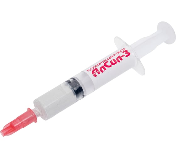 Изображение товара Термопаста Алсил-3 кремнийорганическая на основе нитрида алюминия, 3 г, шприц АЛС-3