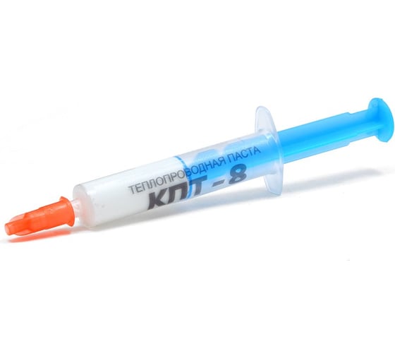 Изображение товара Термопаста АлСил КПТ-8 кремнийорганическая на основе оксида цинка, 5 г, шприц КПТ-8 5 гр