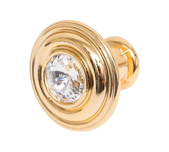 Изображение товара Ручка-кнопка CITTERIO GIULIO отделка золото 24 + горный хрусталь 10.790.C14