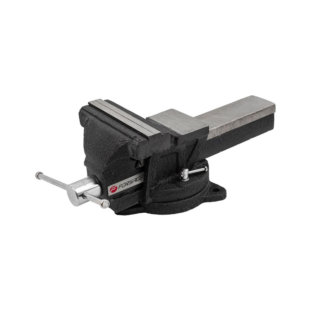 Изображение товара Стальные поворотные слесарные тиски Forsage 8 200мм с наковальней