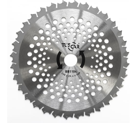 Изображение товара Нож для мотокосы TUSCAR BB1104, Premium, 230x25.4x32P, Shark tooth 1031104111-32-2