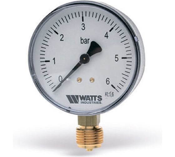 Изображение товара Манометр вертикальный Watts 63-1/4-16bar F+R200 MRP 0318216 10007725