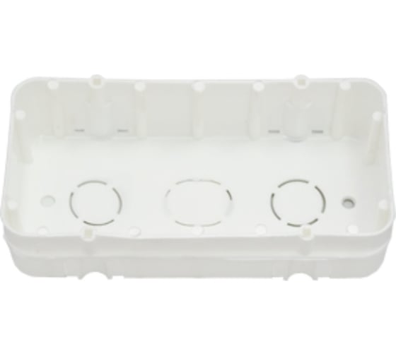 Изображение товара Коробка Bylectrica для 2-х местной рамочно-узловой сборки для бетона и кирпича, 130х67х35 мм, К-211