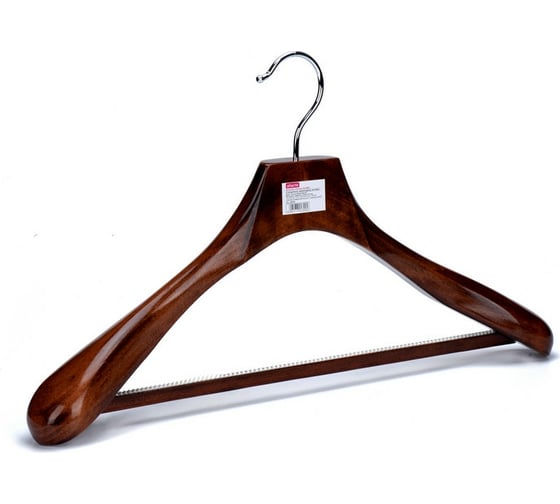 Изображение товара Усиленная вешалка-плечики с перекладиной Attache цвет орех 285359