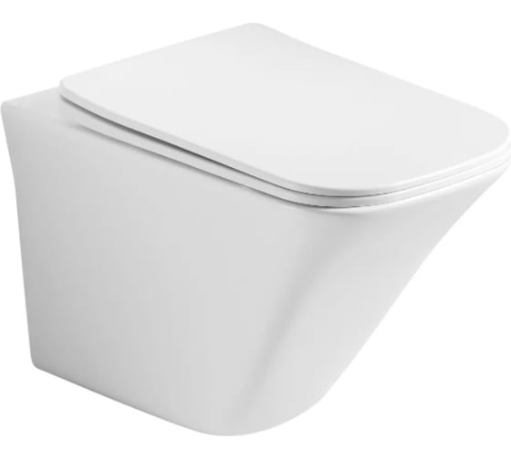 Изображение товара Подвесной унитаз Ceramicanova MONO Rimless, с крепежом, с сиденьем-крышкой с микролифтом CN1902