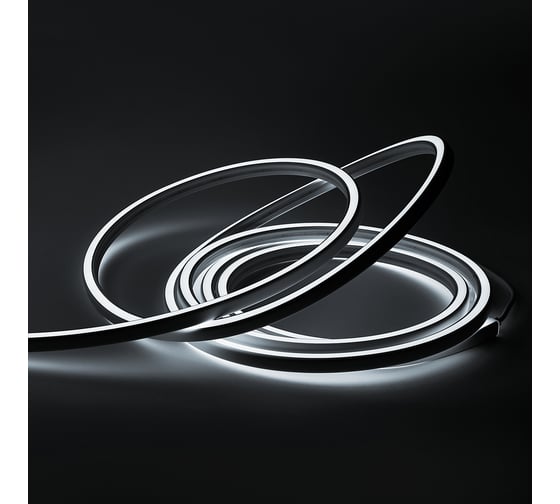 Изображение товара Гибкий неон MAKSBRIGHT 5 м, 10Вт/м, 24В, IP65, 16x15мм, 5000К холодный белый MB-ANF-SQDS-CW-5000K