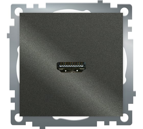 Изображение товара Механизм розетки HDMI STEKKER 2.1, Type A, серия Катрин, графит, GLS00-7118-06, 50059