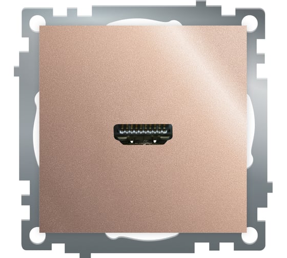 Изображение товара Механизм розетки HDMI STEKKER 2.1, Type A, GLS00-7118-02, серия Катрин, шампань, 50063