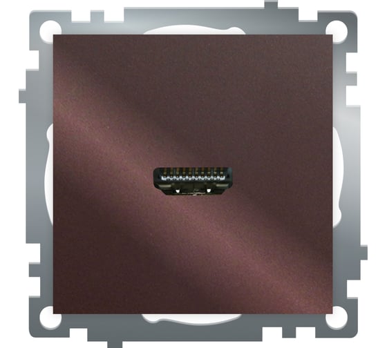 Изображение товара Механизм розетки HDMI STEKKER 2.1, Type A, GLS00-7118-04, серия Катрин, шоколад, 50064