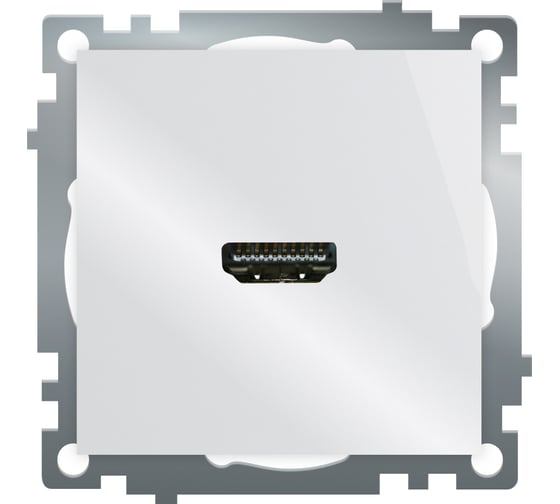 Изображение товара Механизм розетки HDMI STEKKER 2.1, Type A, GLS00-7118-01, серия Катрин, белый, 50058