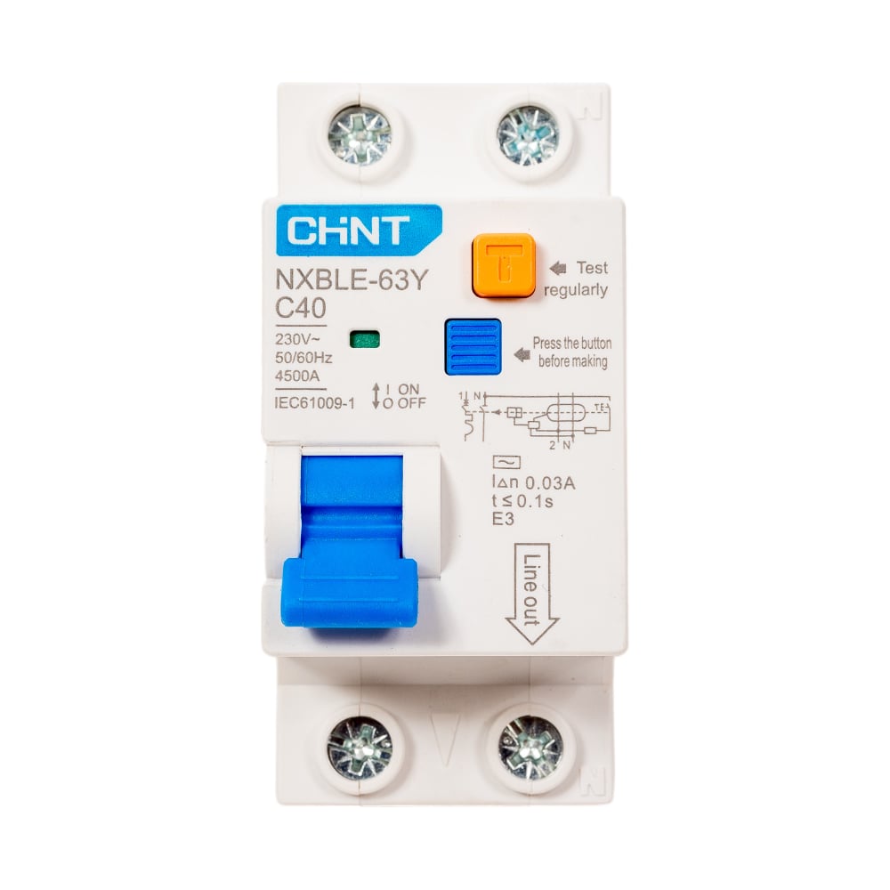 Дифференциальный автоматический выключатель CHINT NXBLE-63Y 105546