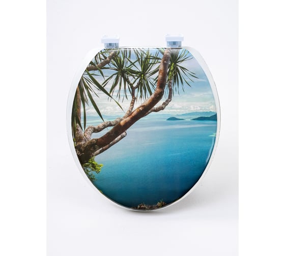 Изображение товара Сиденье мягкое для унитаза VIRPLAST Морской пейзаж 20985594