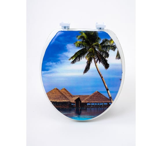 Изображение товара Сиденье для унитаза мягкое VIRPLAST Пляж, с креплениями 20985592