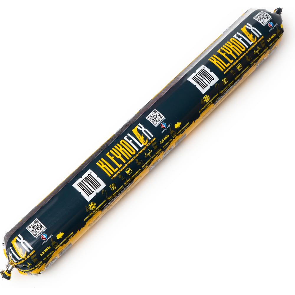 Изображение товара Полиуретановый герметик KLEYKO FLEX 600 мл антрацит, универсальный для строительных работ