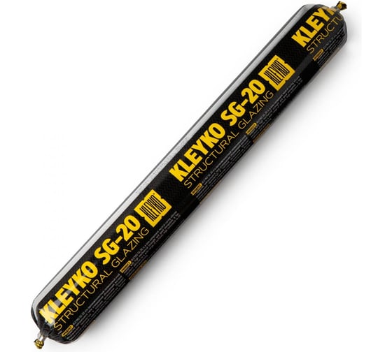 Изображение товара Структурный силиконовый нейтральный однокомпонентный клей-герметик KLEYKO SG-20 590мл чёрный SG-20-B