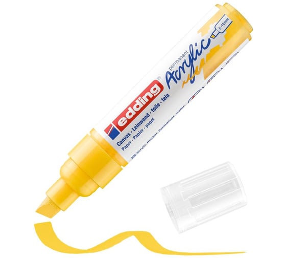 Изображение товара Акриловый маркер Edding 5000 желтый, 5-10 мм 1327847