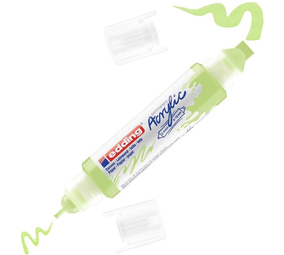 Изображение товара Маркер-аппликатор Edding акриловый, двусторонний 3D 5400 пастельный зеленый, 2-3 и 5-10 мм 1327888