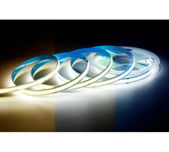 Изображение товара Общее освещение светодиодной лентой Apeyron 2м, 24В, 11Вт/м, COB, 252x252д/м, IP20, 1000Лм/м, т/б+х/б, 3000К+6500К. 219ОО