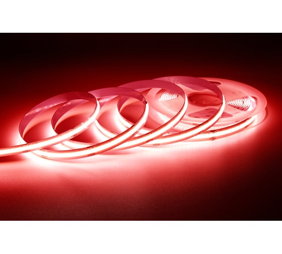 Изображение товара Общее освещение светодиодной лентой Apeyron 3м, 24В, 11Вт/м, COB, 352д/м, IP20, крас. 185ОО