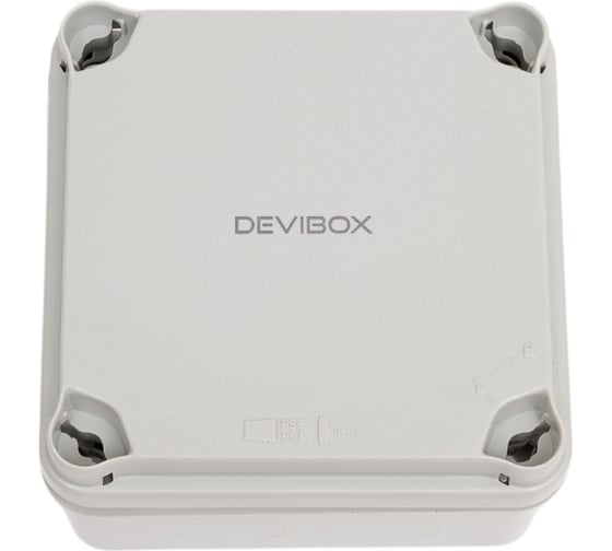 Изображение товара Коробка с клеммными зажимами ДЕВИБОКС 113x113x68 мм, IP65-67 КК1.3-6