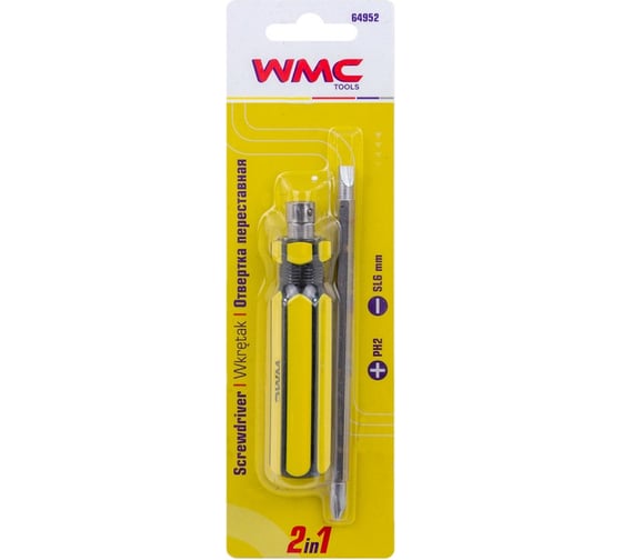 Изображение товара Отвертка переставная WMC TOOLS 2в1 WMC-64952(61016)
