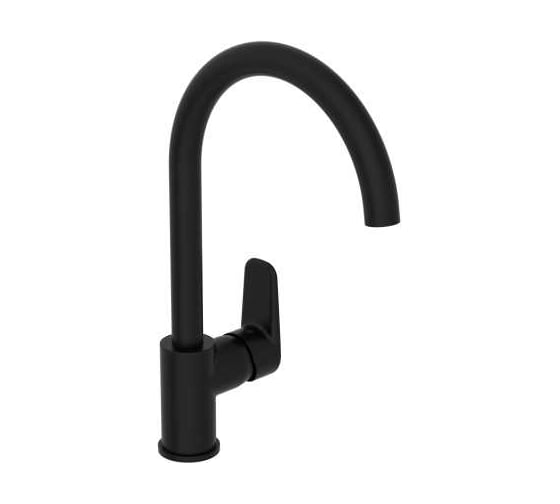 Изображение товара Смеситель для кухни VITRA Flow Soft с изливом С-типа, черный матовый A4341936EXP