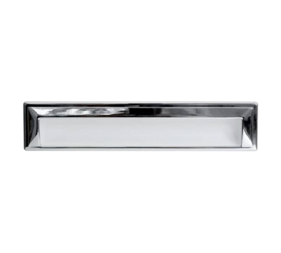 Изображение товара Врезная ручка CITTERIO GIULIO 192 мм, отделка белый глянец + хром глянец 8.1005.0192.70-40