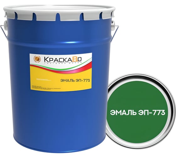 Изображение товара Эмаль КраскаВо ЭП-773 зеленая 20 кг + 0,7 кг (комплект) 4620105773614