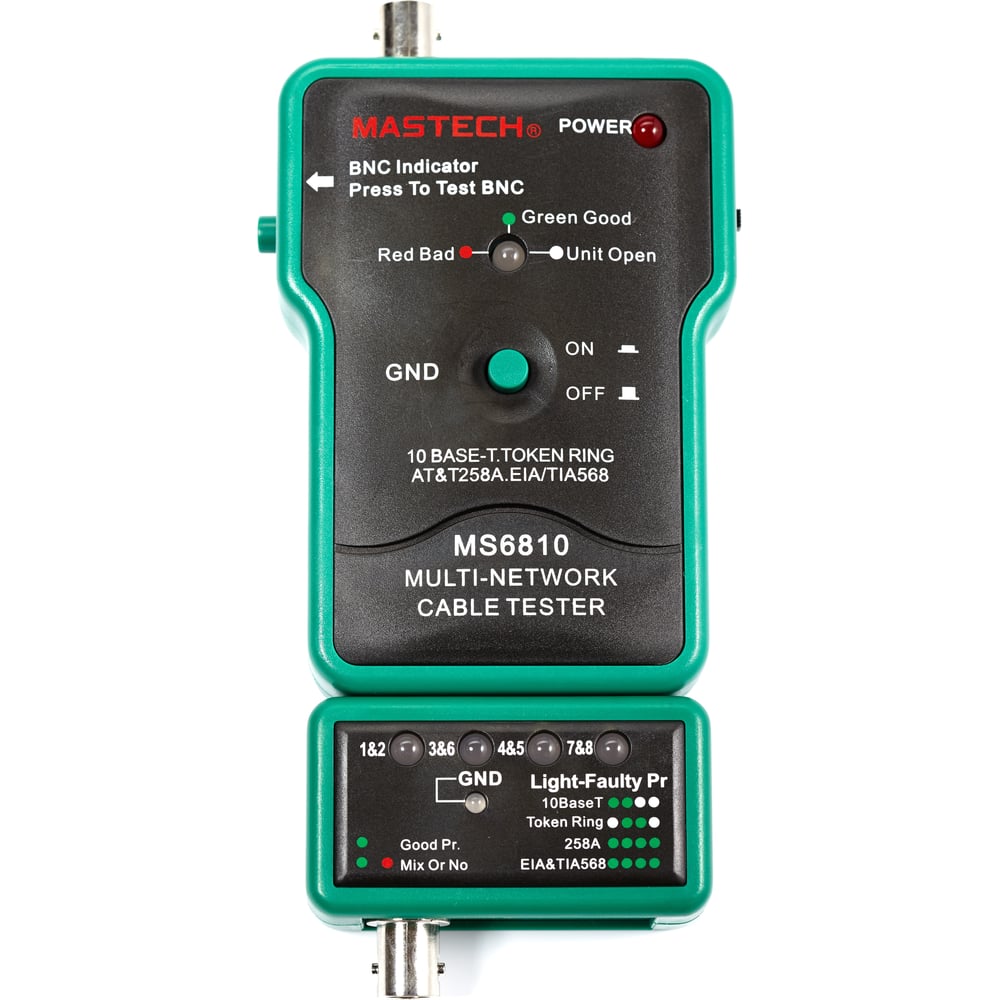 Изображение товара Кабельный тестер Mastech MS6810 M150 для коаксиальных и витых пар