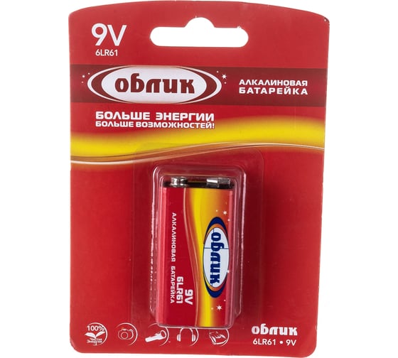 Изображение товара Батарейка Облик 6LR61 Блистер-1 176