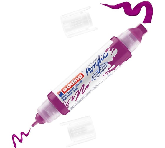 Изображение товара Маркер-аппликатор Edding акриловый двусторонний 3D 5400 ягодный, 2-3 и 5-10 мм 1327882